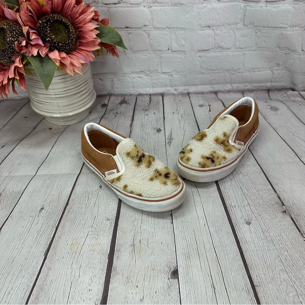 vans T kids classic slip on V bear hugs sneakers loafer shoes sz 12.5Y Unisex
